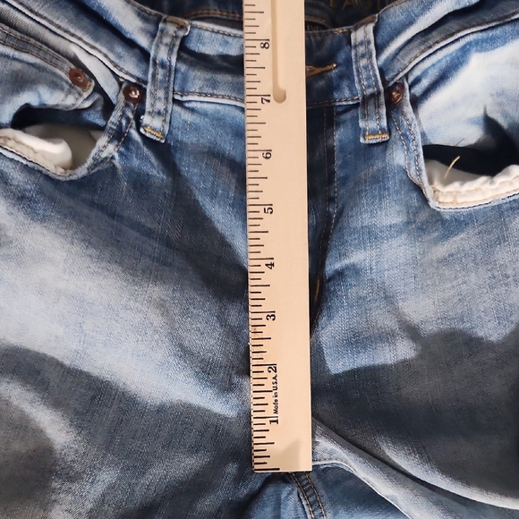 American Eagle Jeans Next Level Stretch Slim Blue Cropped Ankle Jeans 28 - Picture 11 of 13